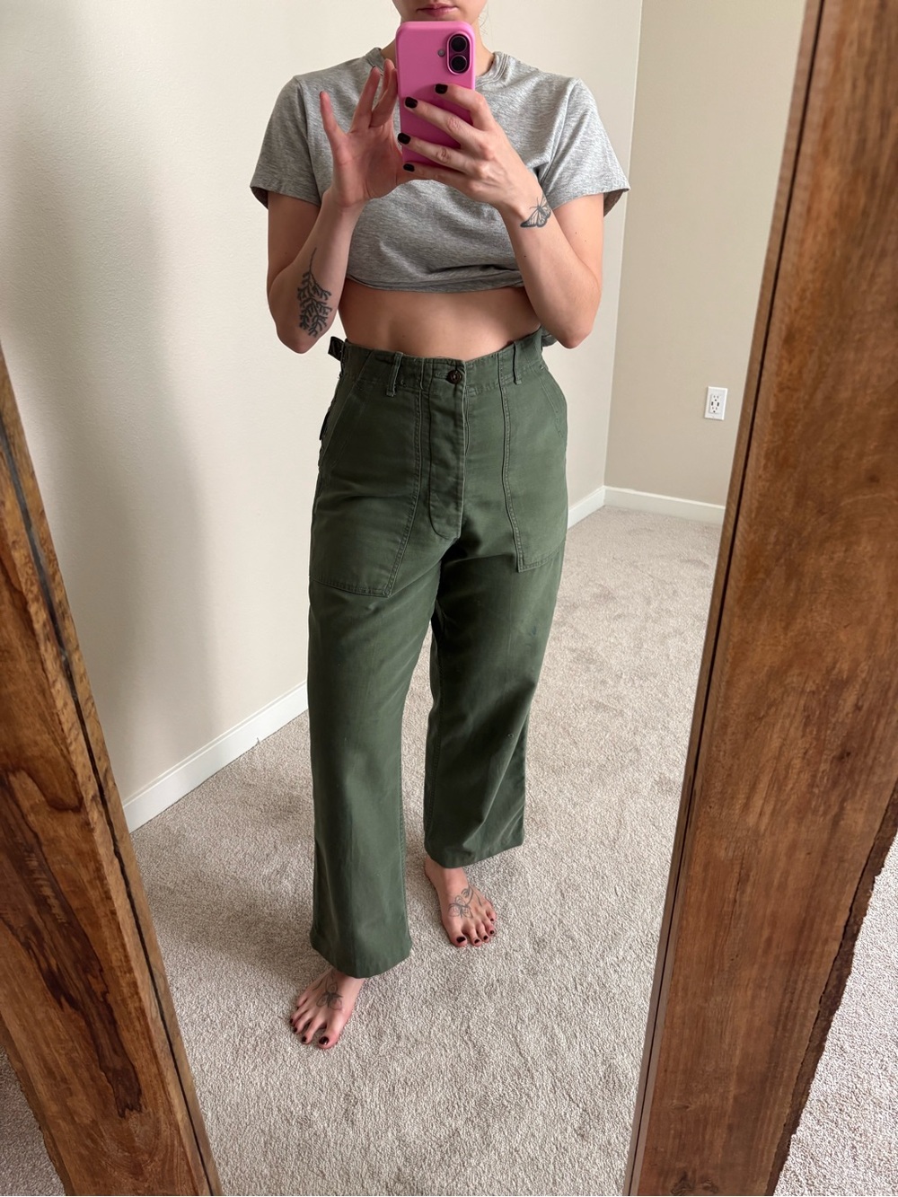 Rare Vintage Original Army High-Rise Pants